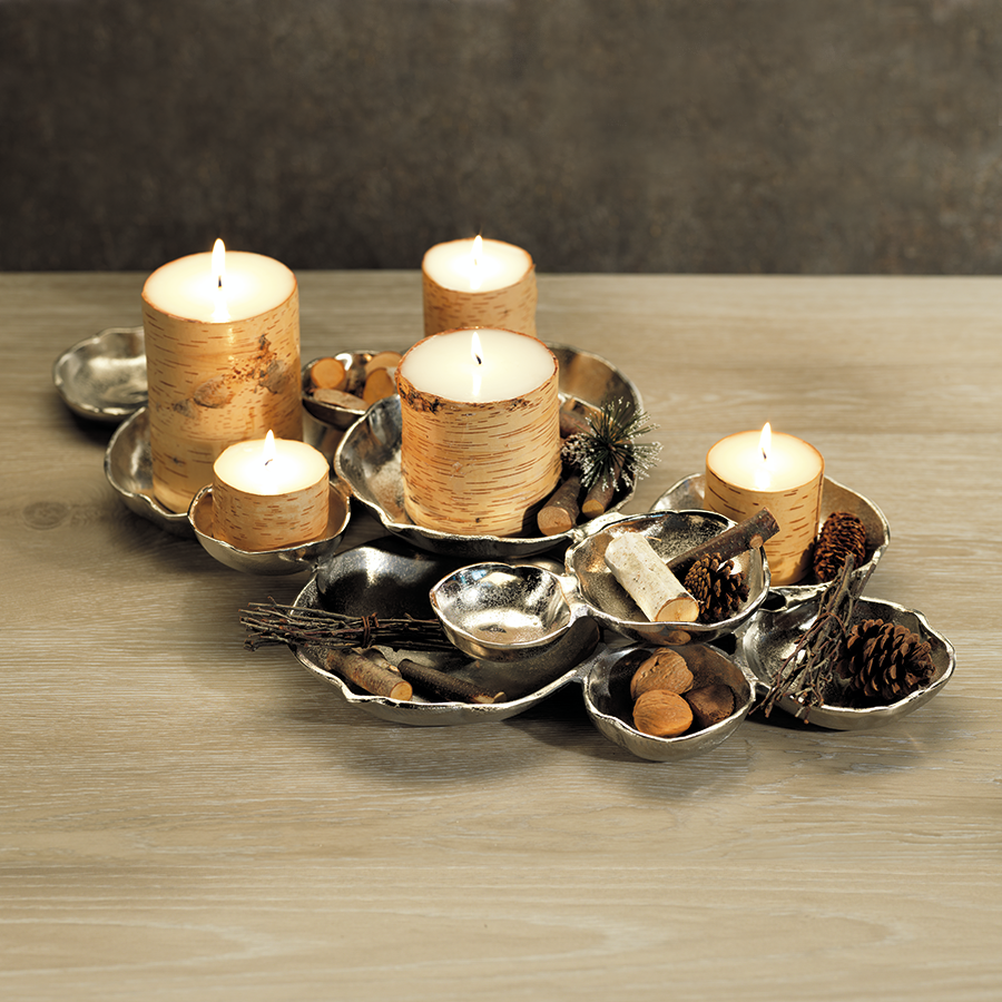 Silver Cluster Serving Bowl Tray