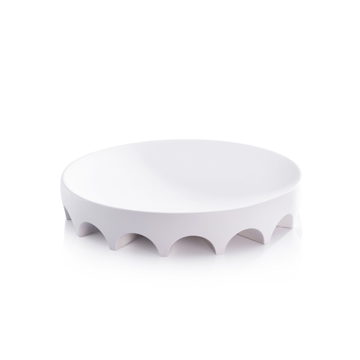 Matte White Architectural Ceramic Bowl - Image 2