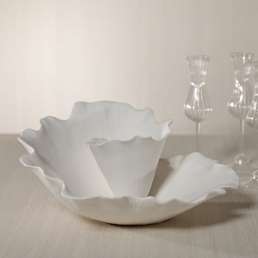 Handmade Ceramic Wave Centerpiece Bowl