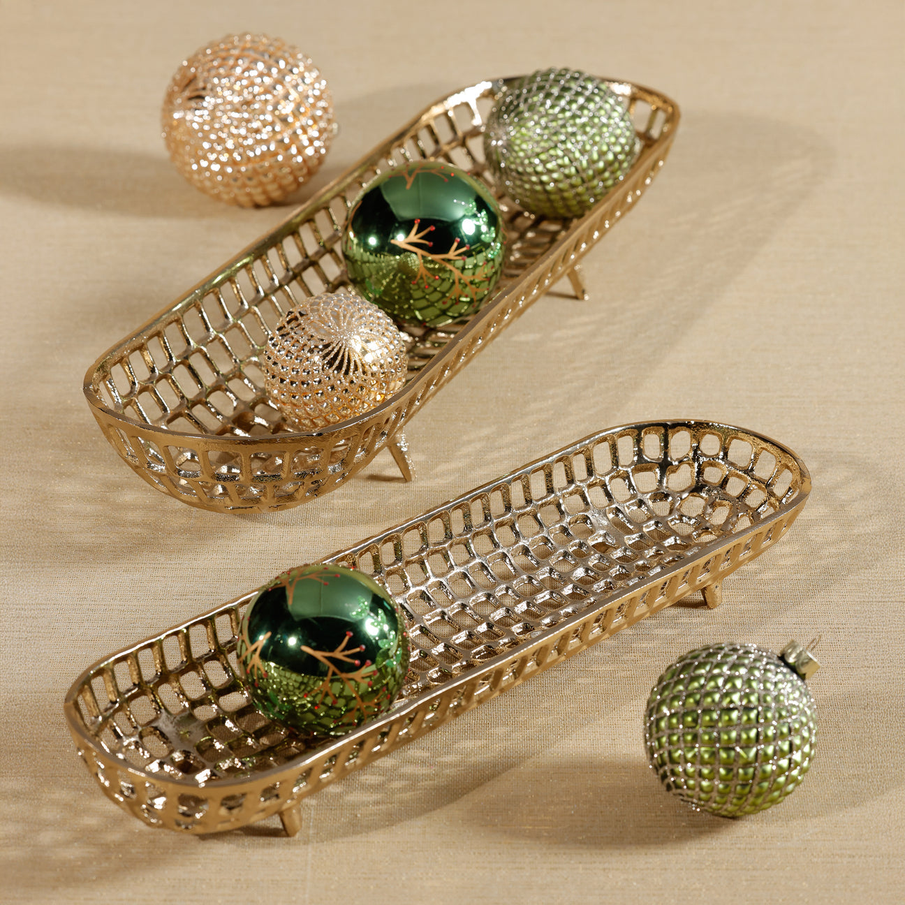 Gold Oval Alloy Tray - Image 2