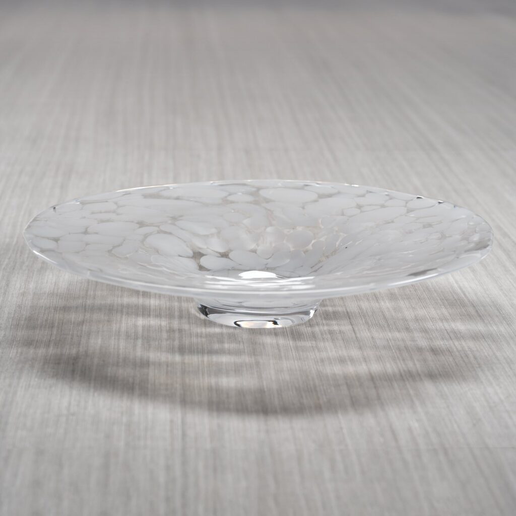 White Opal Confetti Bowl